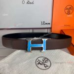 NEW! Copy Hermes Brush belt buckle & Coffee Reversible Leather strap